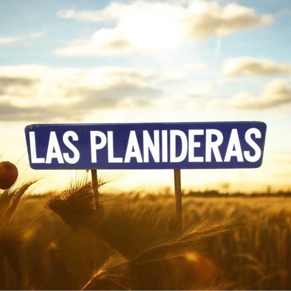 DOUBLE SIDED PORCELAIN SIGN! Las Planideras